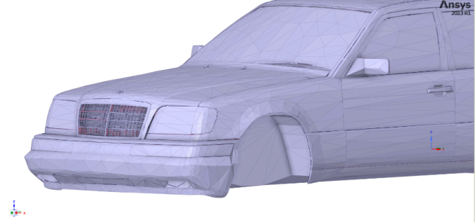 Modified bumper geometry used in the CFD study