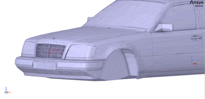 Stock bumper geometry used in the CFD study