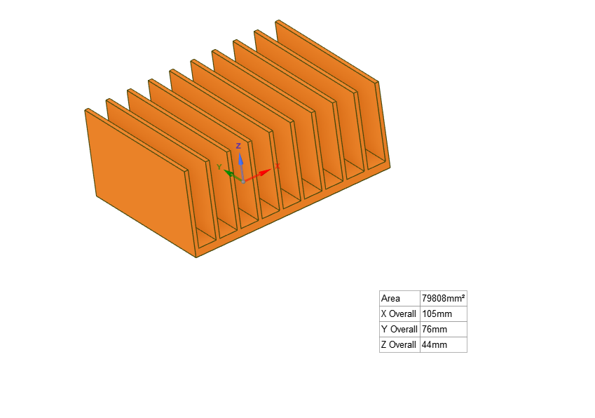 HS 5030 geometry used in the thermal model; report page 6