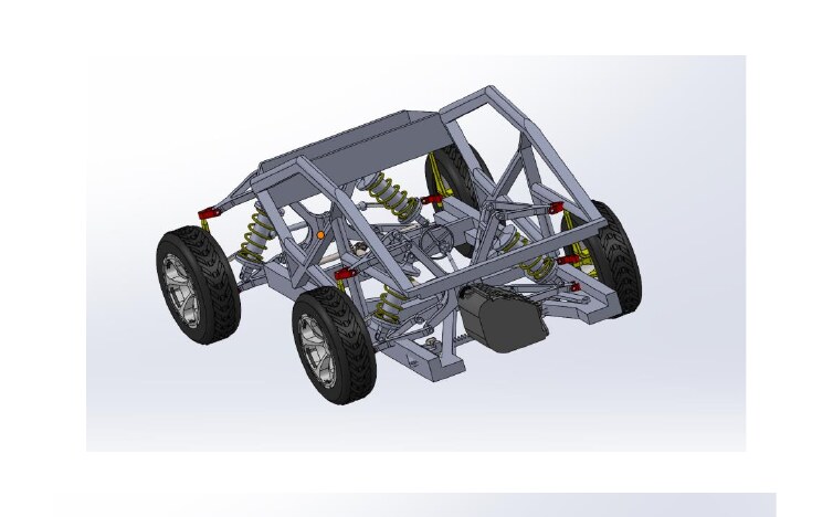 SolidWorks full assembly of 1/10 scale RWD vehicle platform